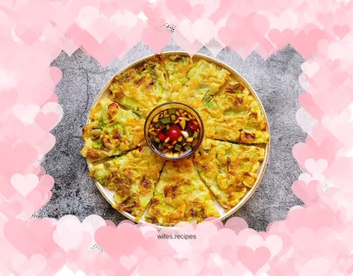 Lettuce and egg pancake