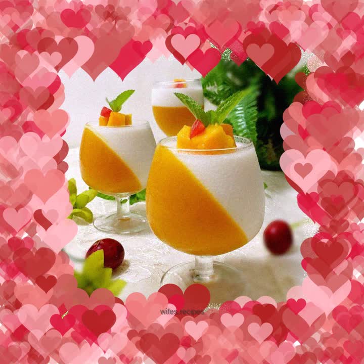 Mango yogurt mousse cup