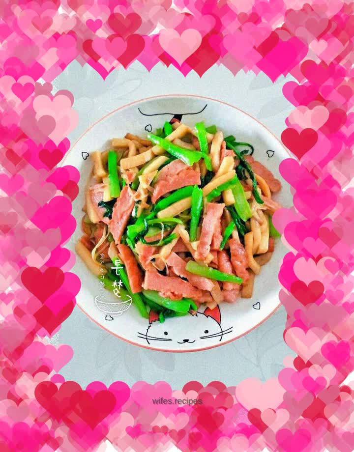 Stir-fried Choy Sum with Beef Geng