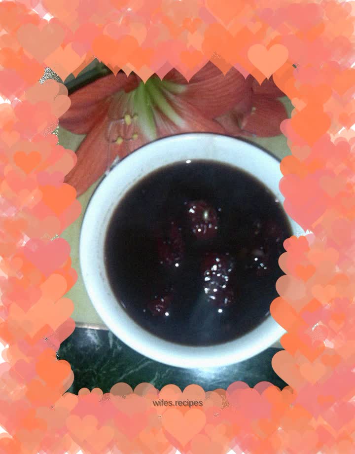 Black glutinous rice, sesame and brown sugar porridge