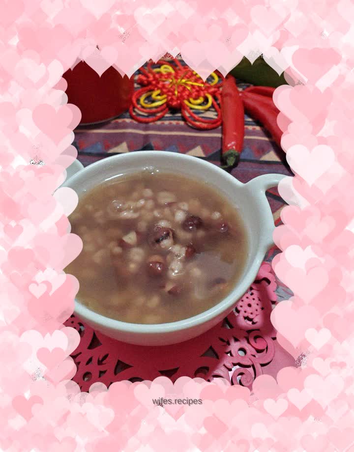 Barley and red bean soup