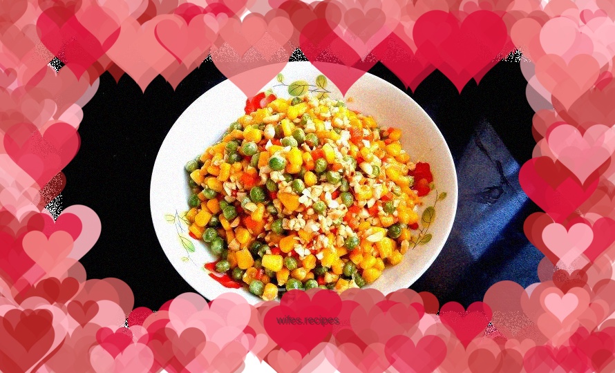 Colorful corn kernels