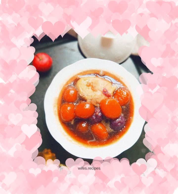 Brown sugar ginger two-color taro balls