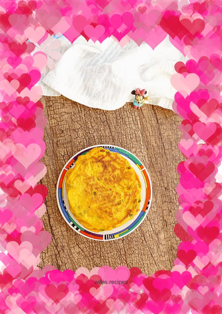 Onion-flavored pumpkin dough soft pancake