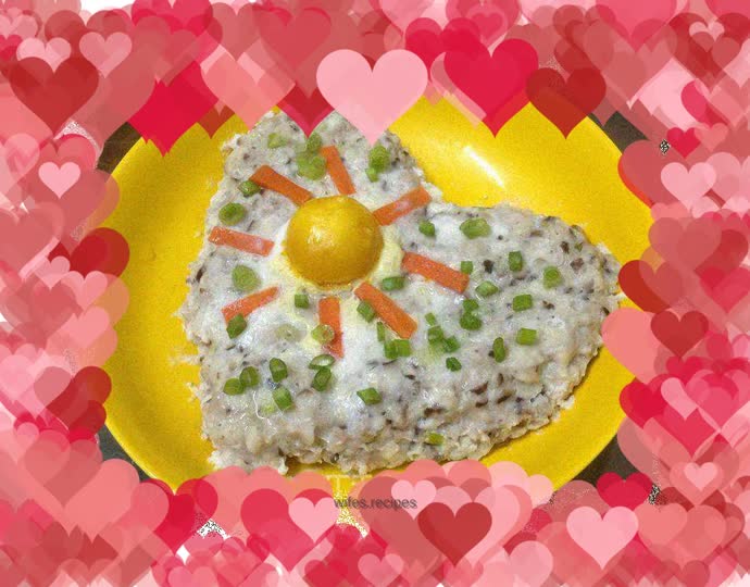 Steamed Pork Patties with Mushrooms and Salted Egg~ You are my little little sun^_^