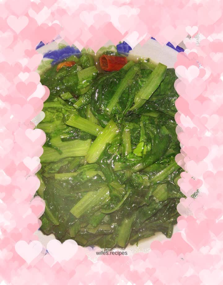Stir-fried lettuce leaves