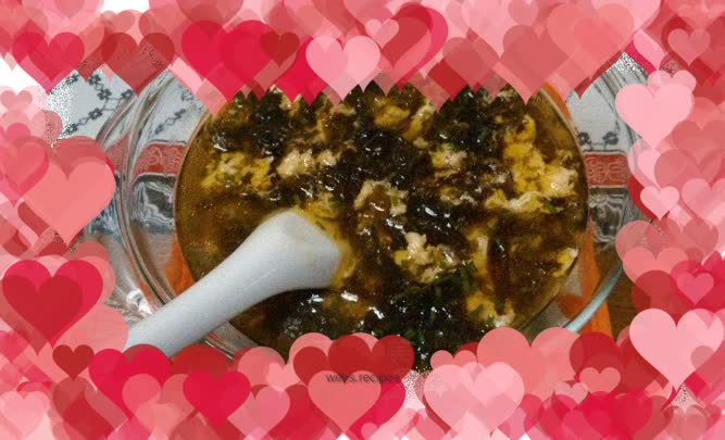 Delicious Chicken Juice, Seaweed and Egg Drop Soup – a gift from boiled chicken nuggets