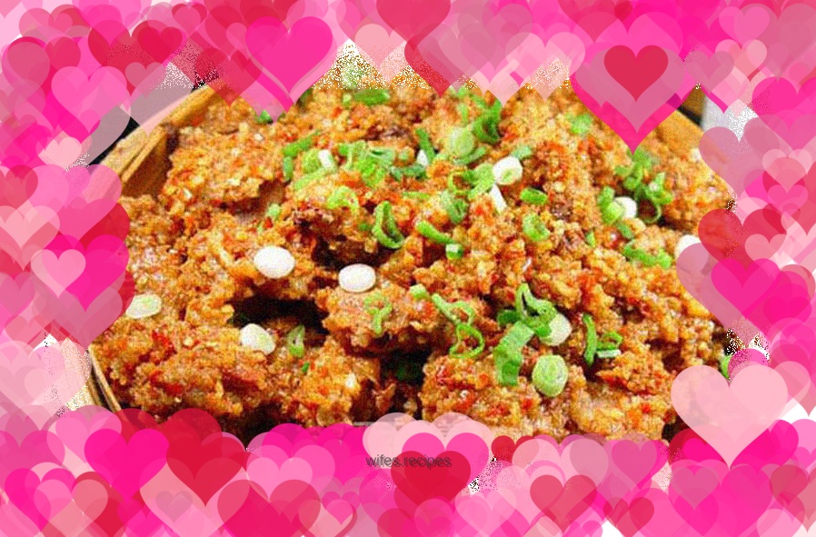 Steamed pork ribs with peanut powder