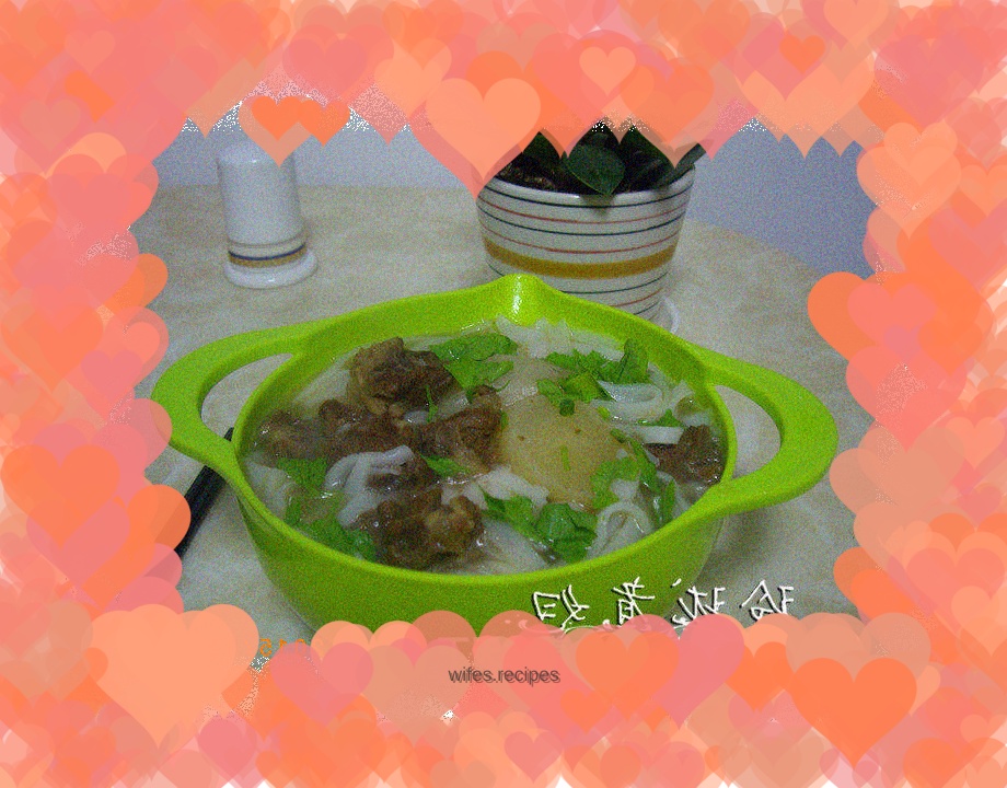 Radish and beef brisket rice noodles