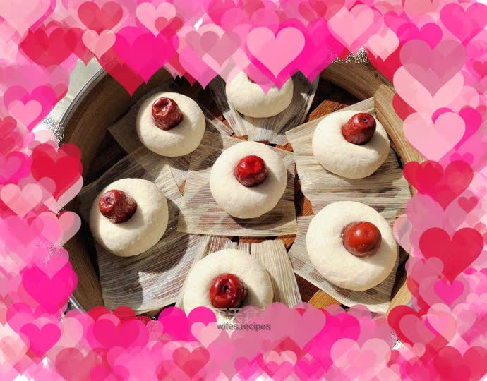 Bean dregs and red date steamed buns