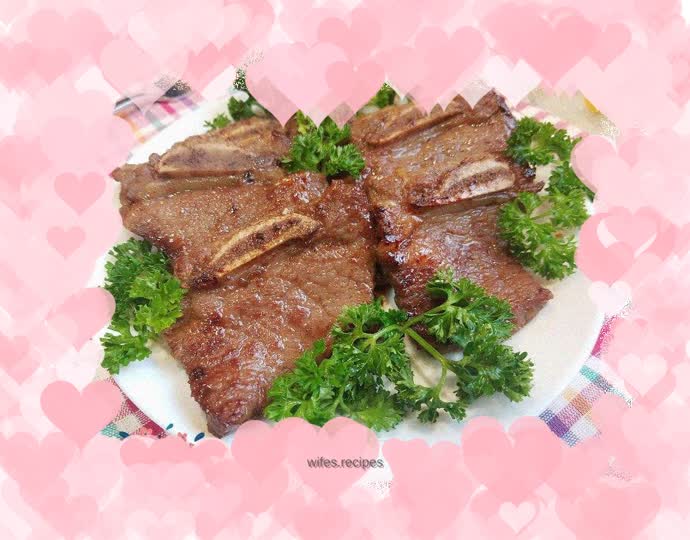 Pan-fried beef ribs