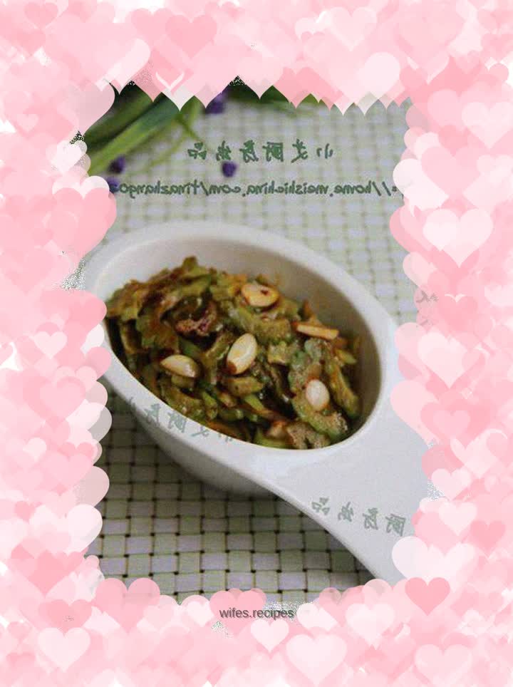 Fried bitter gourd with black bean and pepper