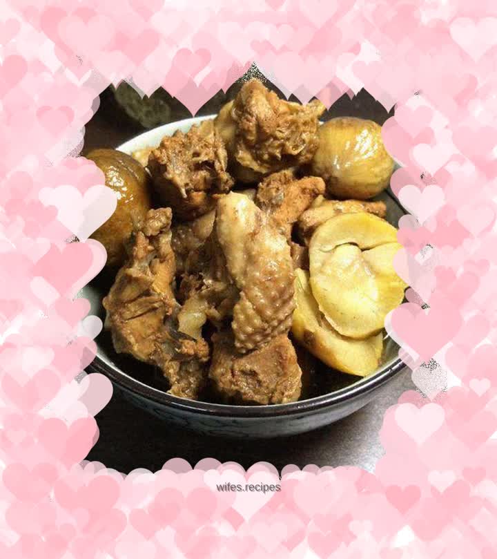 Chestnut Braised Chicken---Autumn Health Recipe