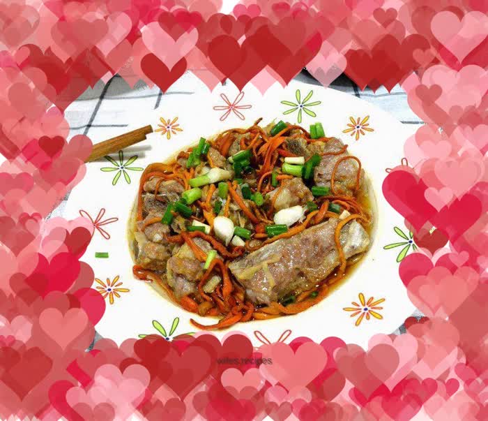 Steamed Pork Ribs with Cordyceps Flower