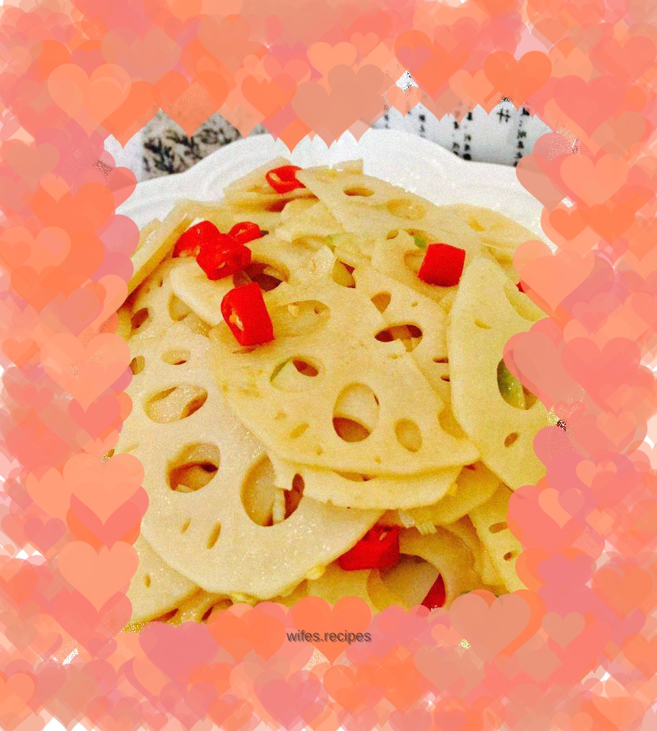 Stir-fried lotus root slices