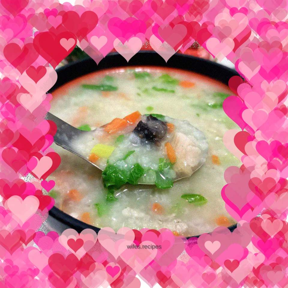 Milk cabbage and seafood porridge