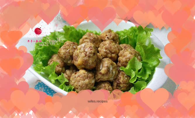 Air fryer version of tofu and beef meatballs