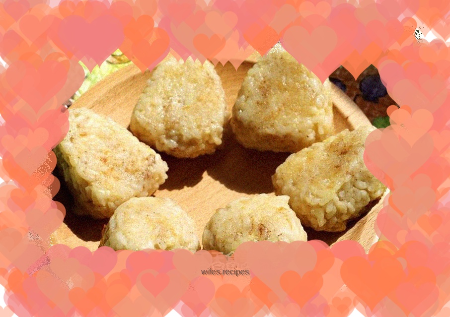 Cheese egg fried rice balls