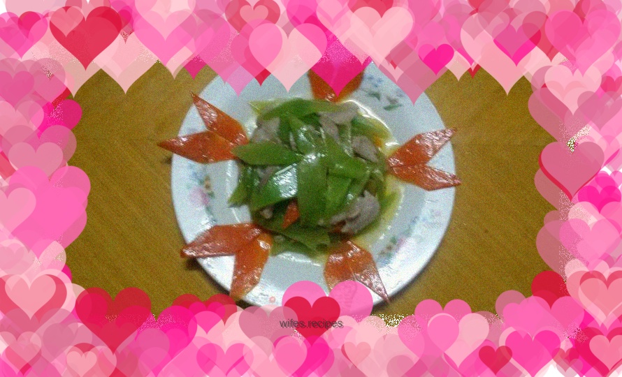 Pork slices with green bamboo shoots