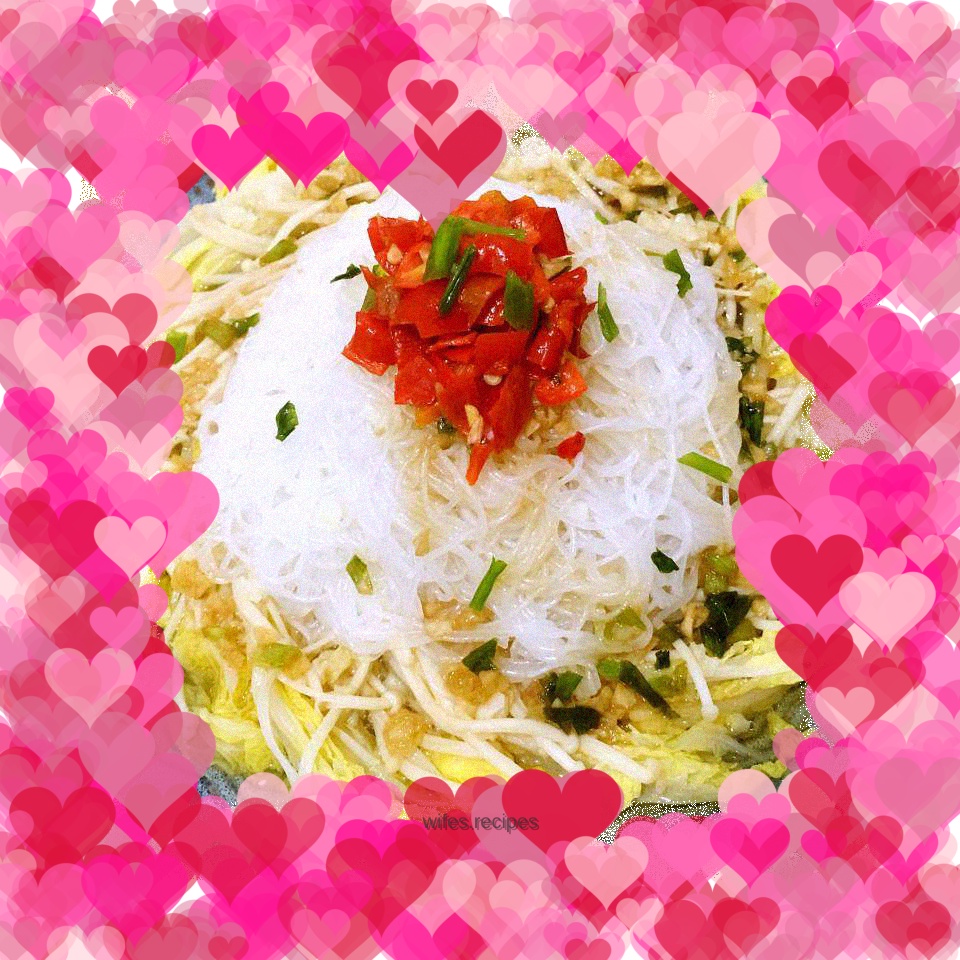 Steamed Baby Cabbage with Garlic Vermicelli