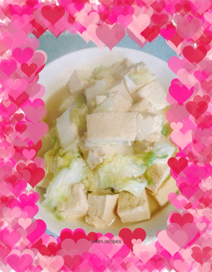 Stewed old tofu with cabbage