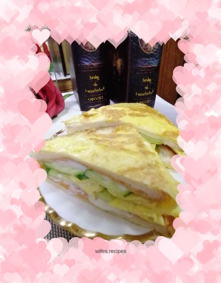 Cucumber and egg sandwich