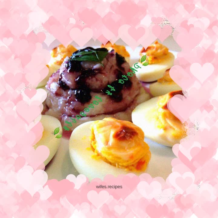 Baked Eggs, Blueberry Mashed Potatoes