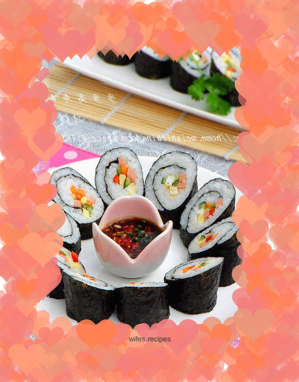 【BBK Sushi Roll】--- The second course of the 2012 New Year’s Eve dinner (staple)