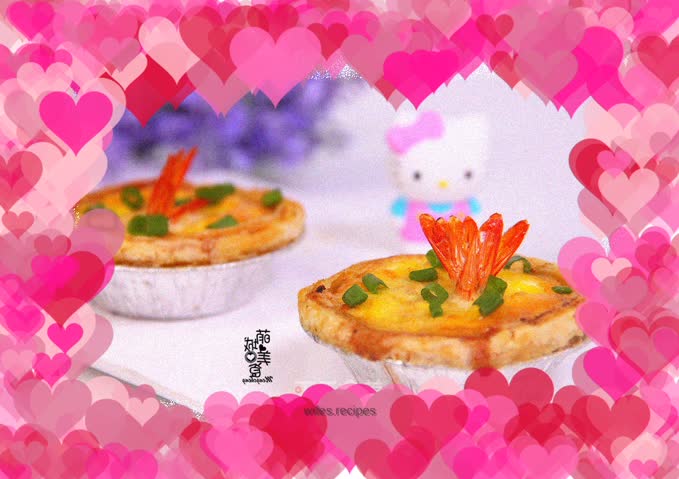 A combination of Chinese and Western shrimp egg tarts