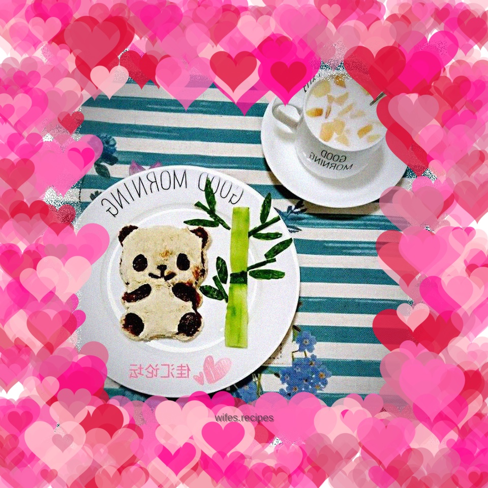 Panda Sandwich, a cute breakfast that will win hearts~~