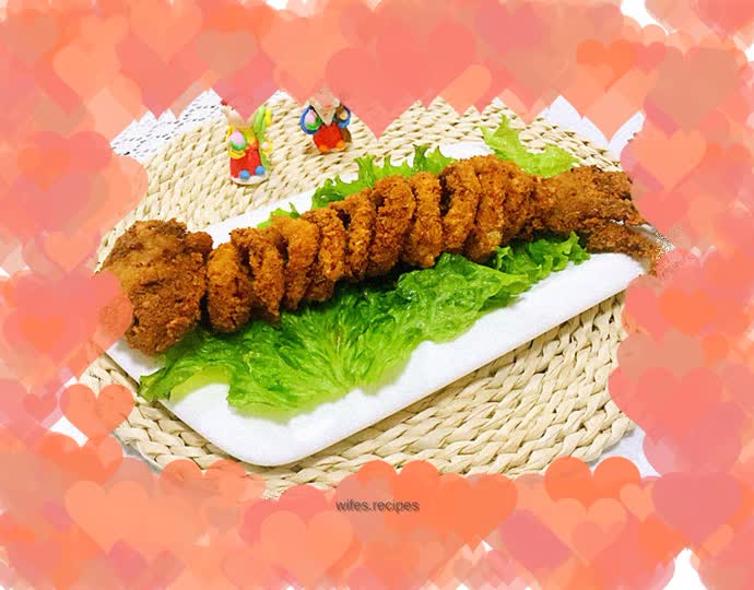 Crispy fried squid rings