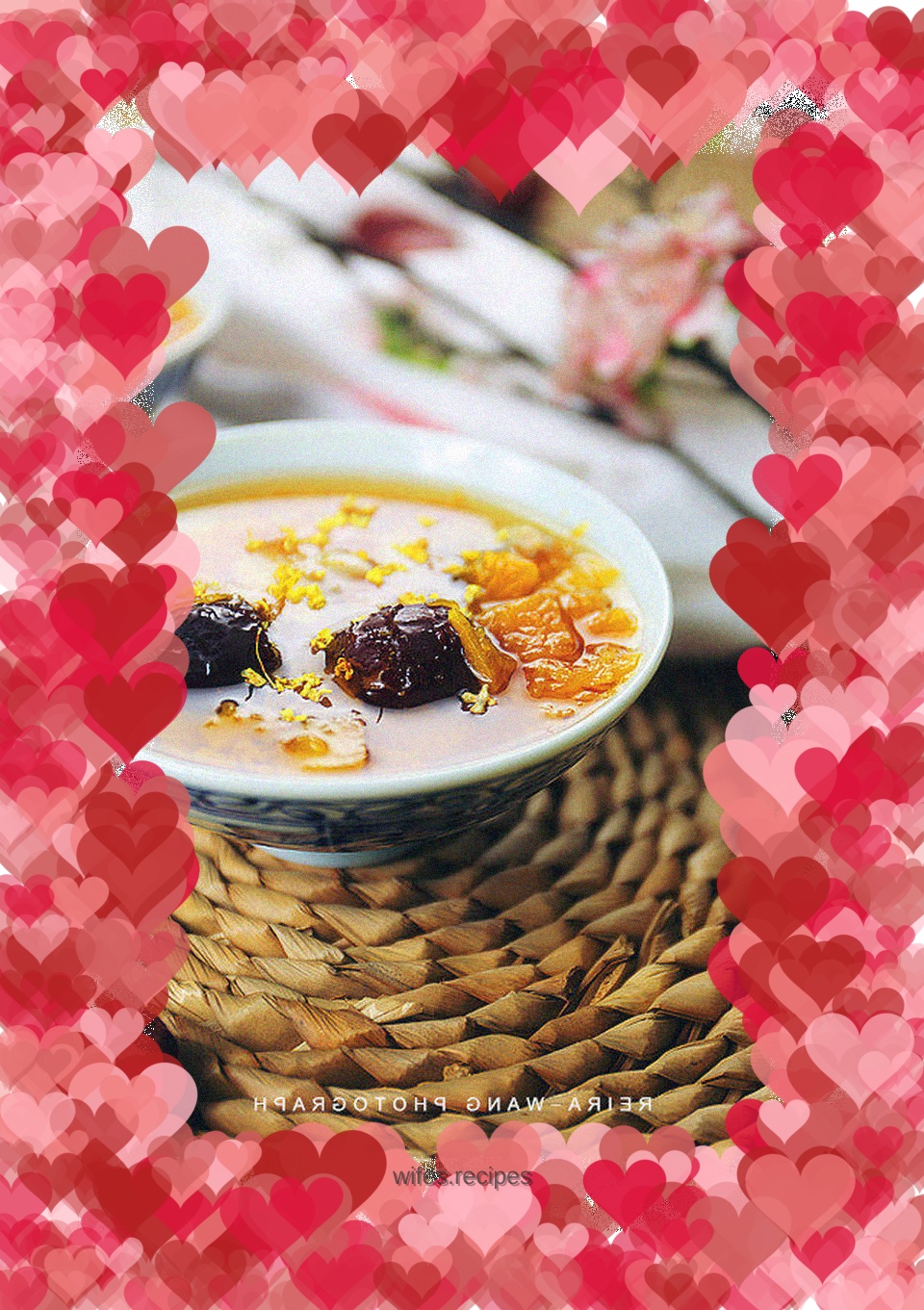 Red dates, pumpkin and lily sweet soup