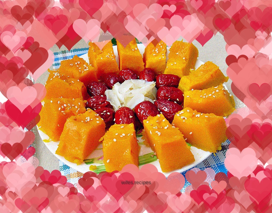 Steamed Pumpkin with Red Dates and Lily
