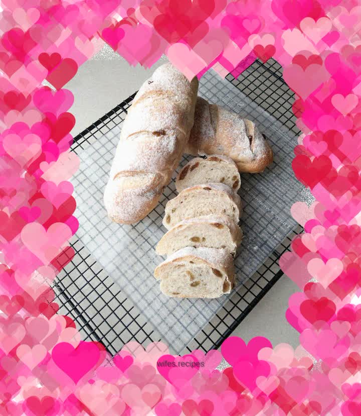 Whole wheat raisin bread