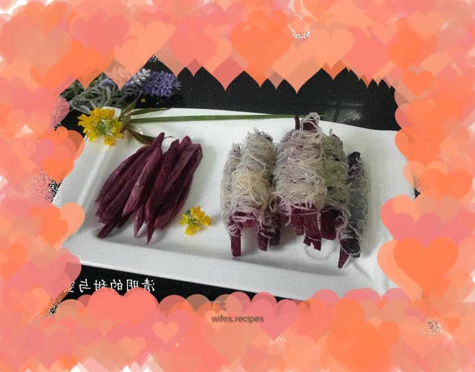 The story of jicama - eating two kinds of bean flour and purple sweet potato