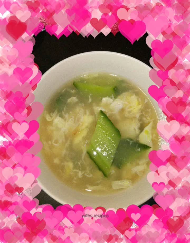 Cucumber and egg soup