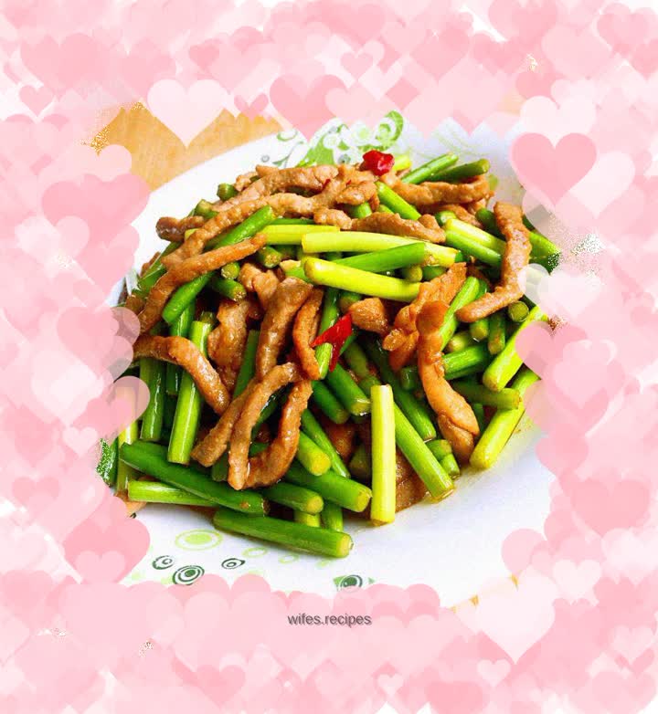 Shredded Pork with Garlic Moss