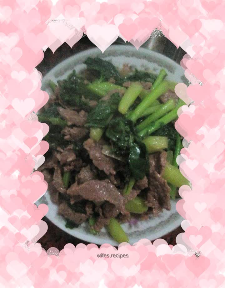 Stir-fried beef with kale