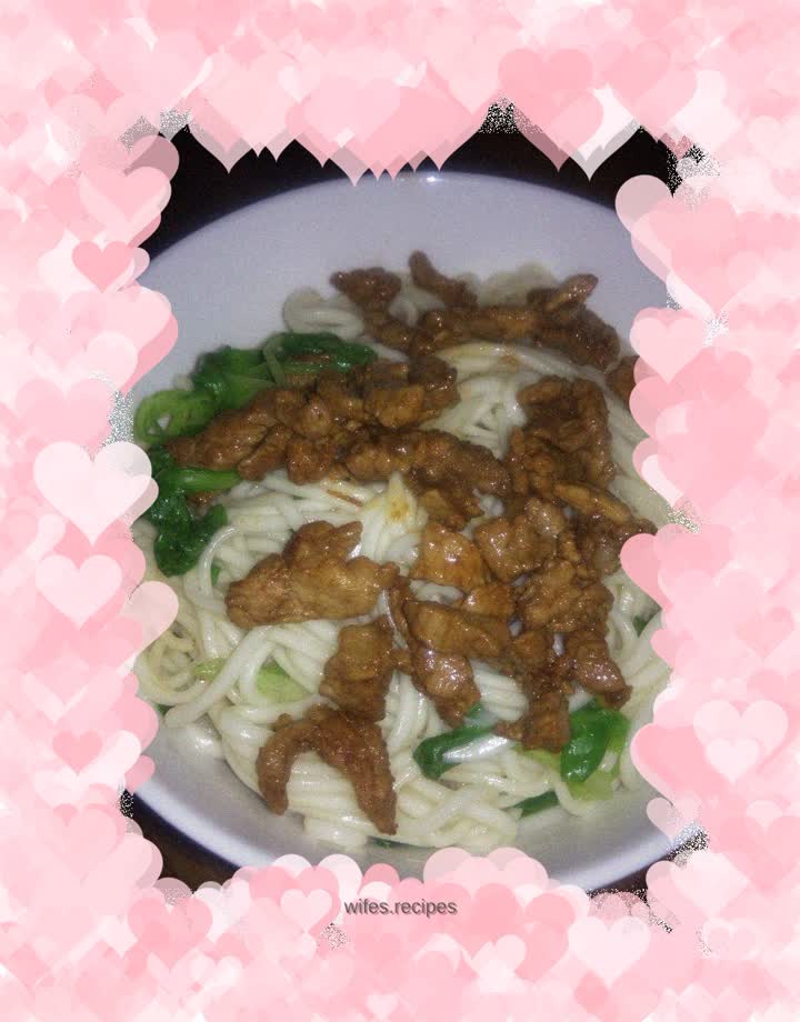 Shredded pork noodles