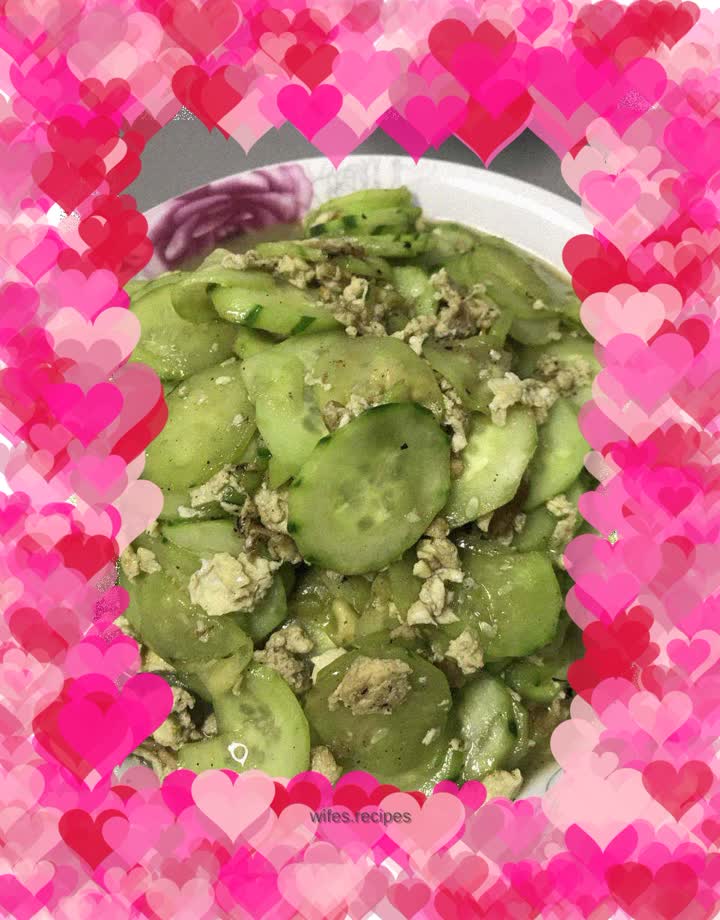 Cucumber scrambled eggs