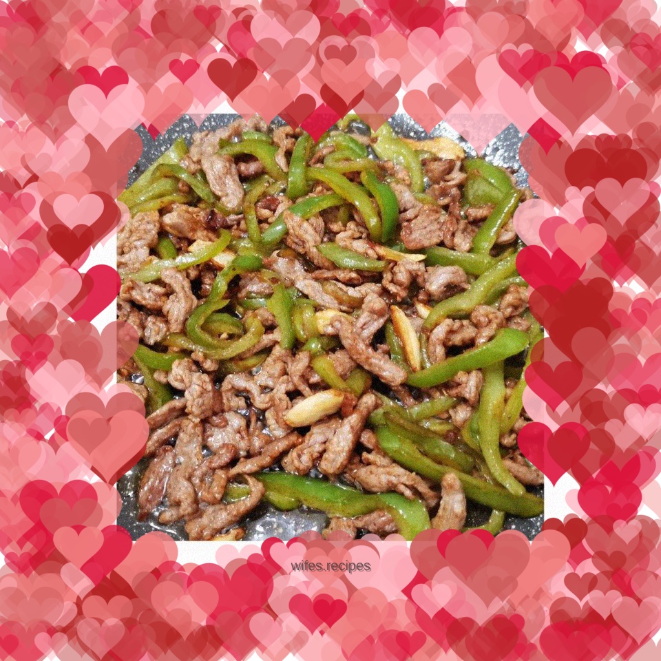 Shredded beef with green pepper