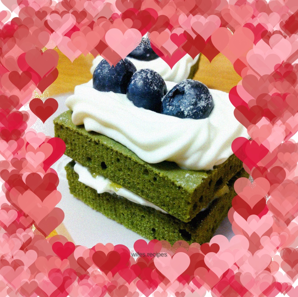 A cake that parents should love - blueberry matcha