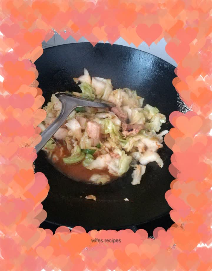 Braised pork and stir-fried cabbage