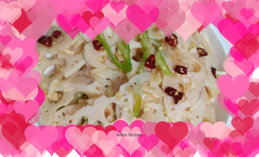 Cold lotus root slices