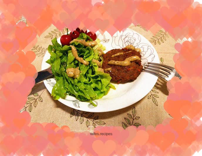 Black pepper beef patties