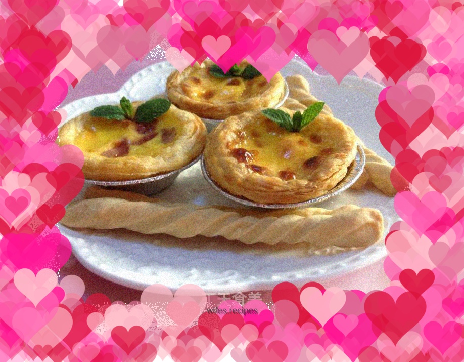 Strawberry Egg Tart&Yellow Peach Egg Tart&Portuguese Egg Tart