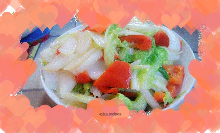 Stir-fried cabbage with bell pepper