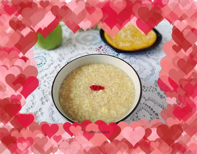 Millet and egg custard