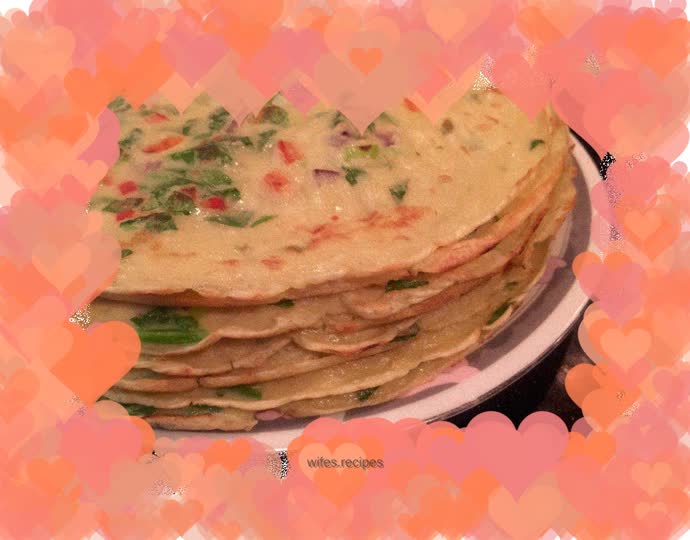 Mixed Vegetable Egg Pancake
