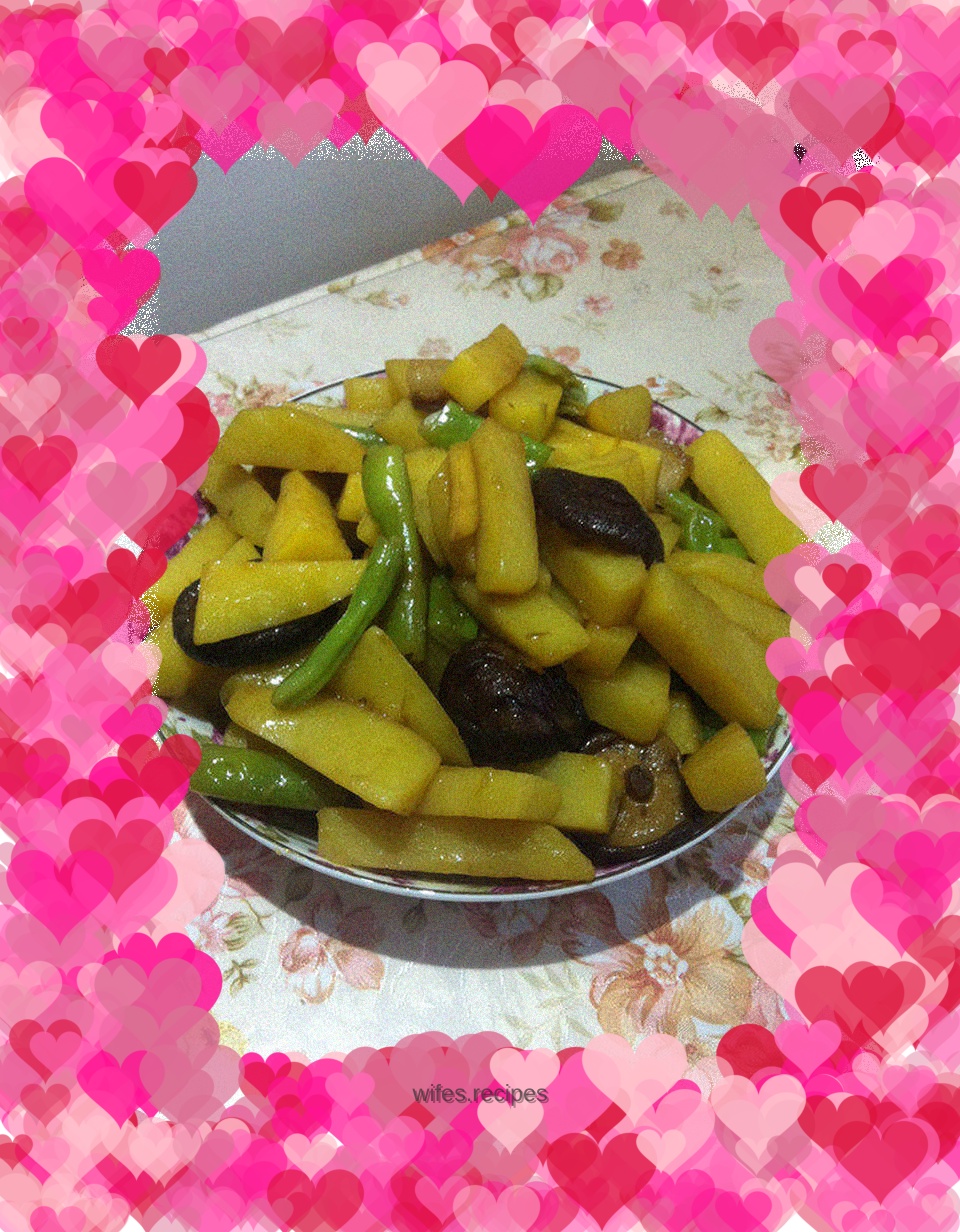 Fried pork with potatoes